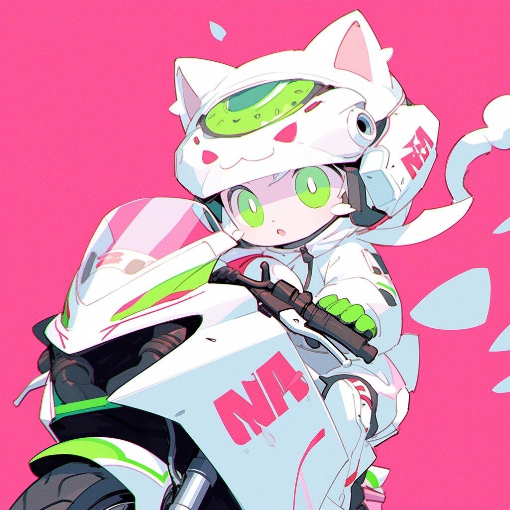 猫猫机车头像——猫咪骑士