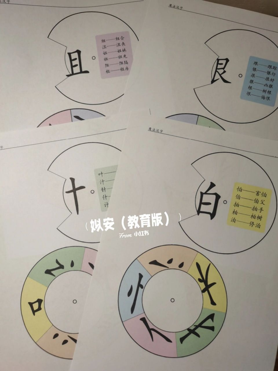 《小青蛙》字族识字转盘 配合着之前一条xhs布置的有关一年级语文下册