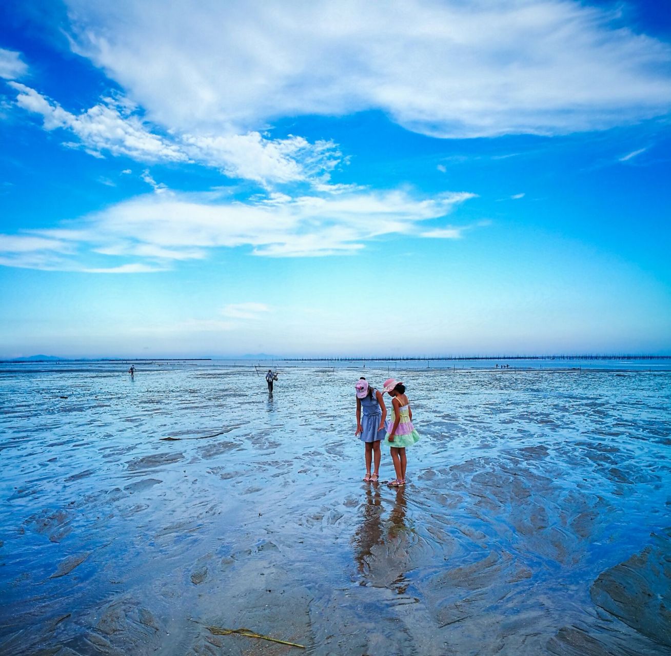 连江晓澳的海滩 晓澳的海滩一半是金色的沙子.