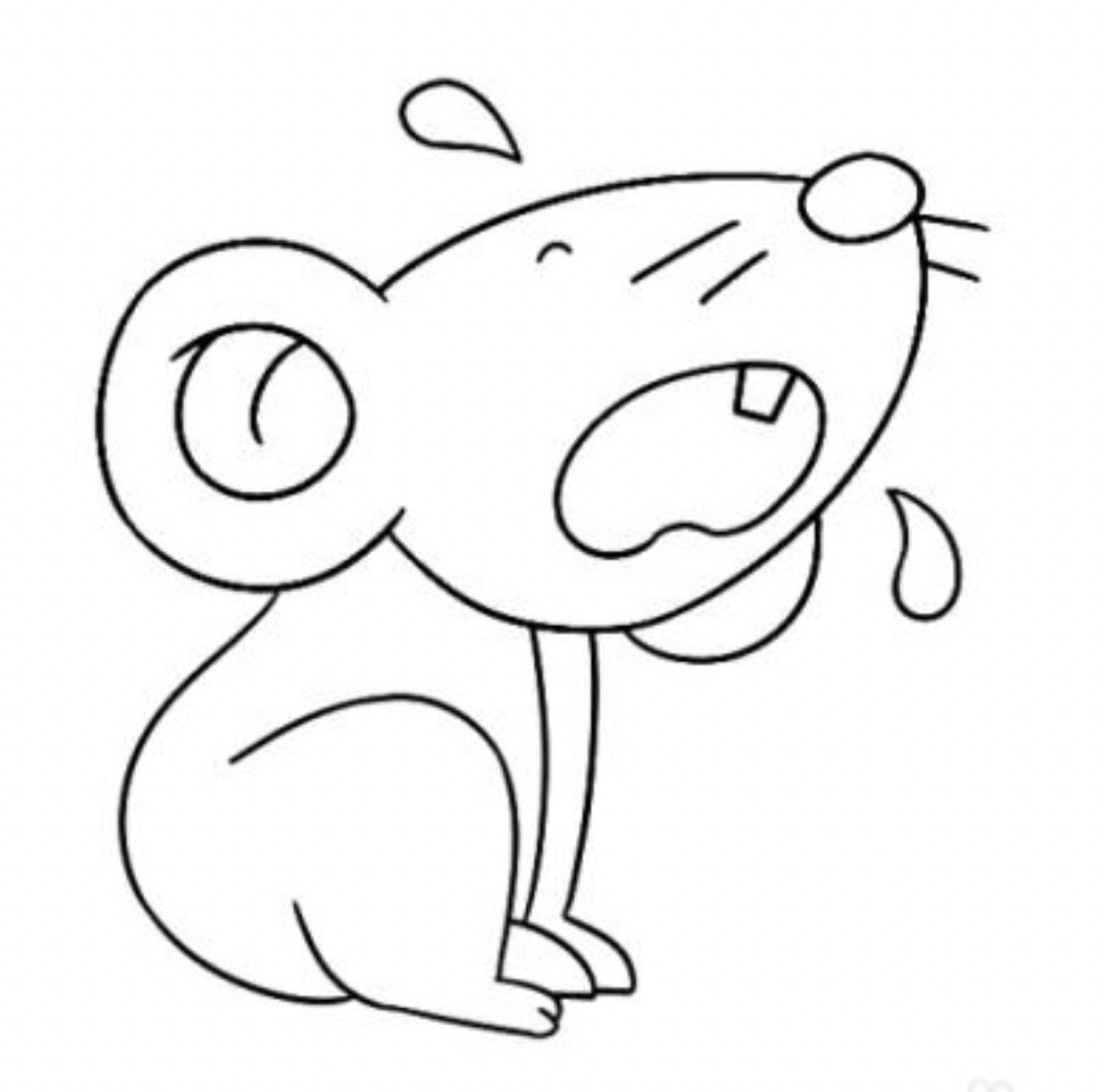 老鼠简笔画可爱画法图片