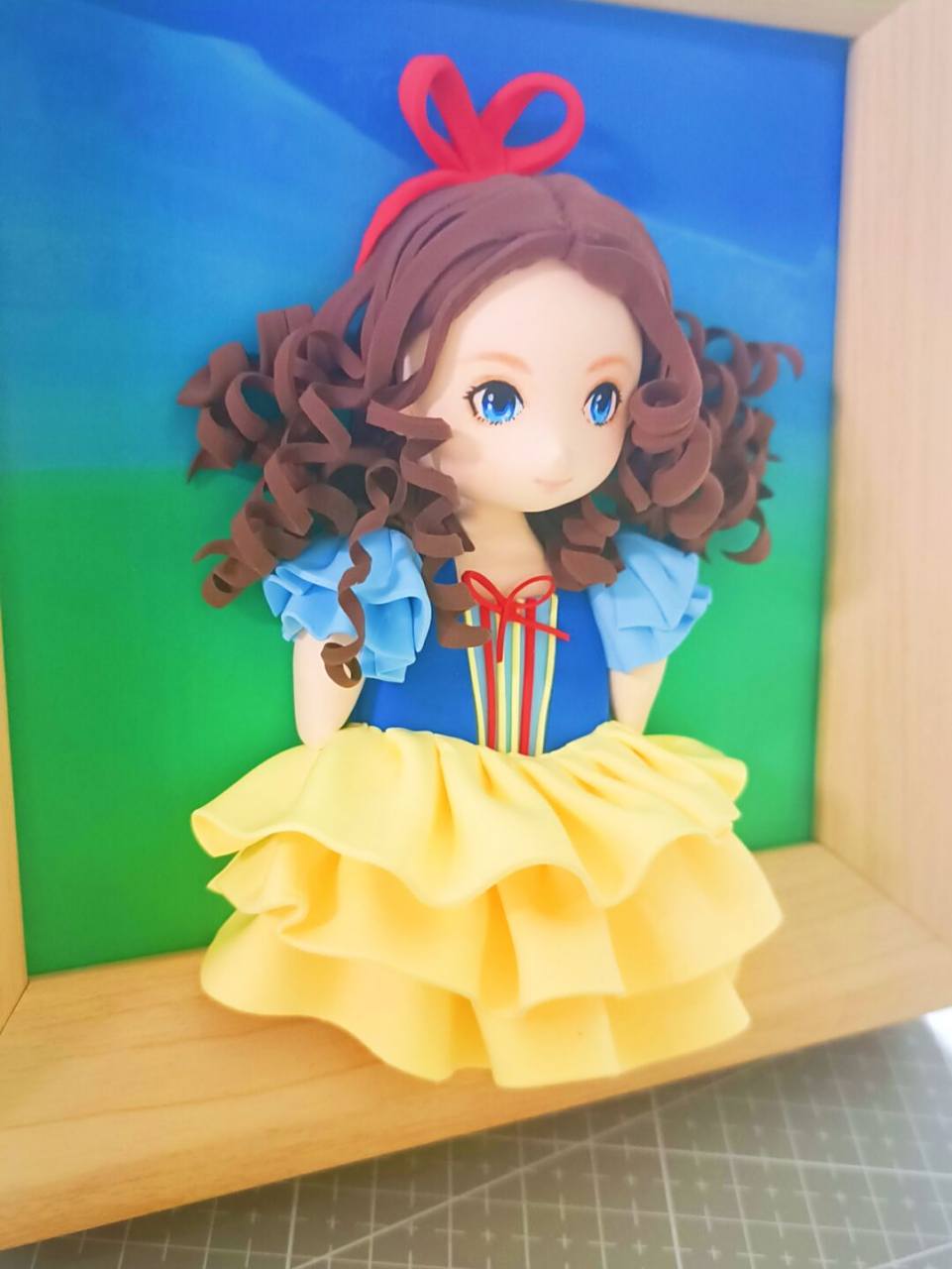 每日一手工|超轻粘土 胖乎乎的白雪公主 第四个作品,超轻粘土真好玩. 