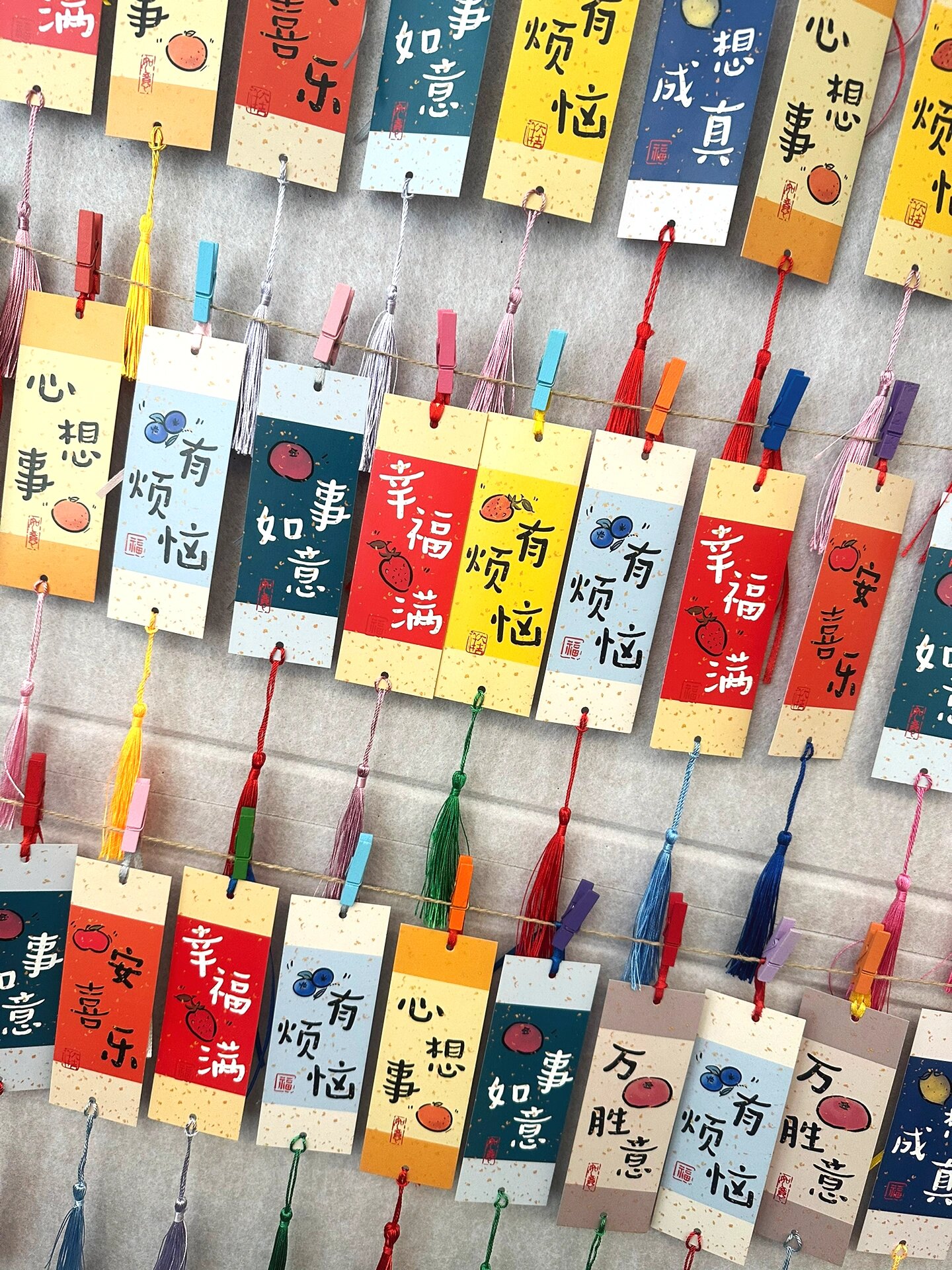 新年新愿望幸运签,祝福心愿墙卡片   愿大家所得皆所愿,心想事成