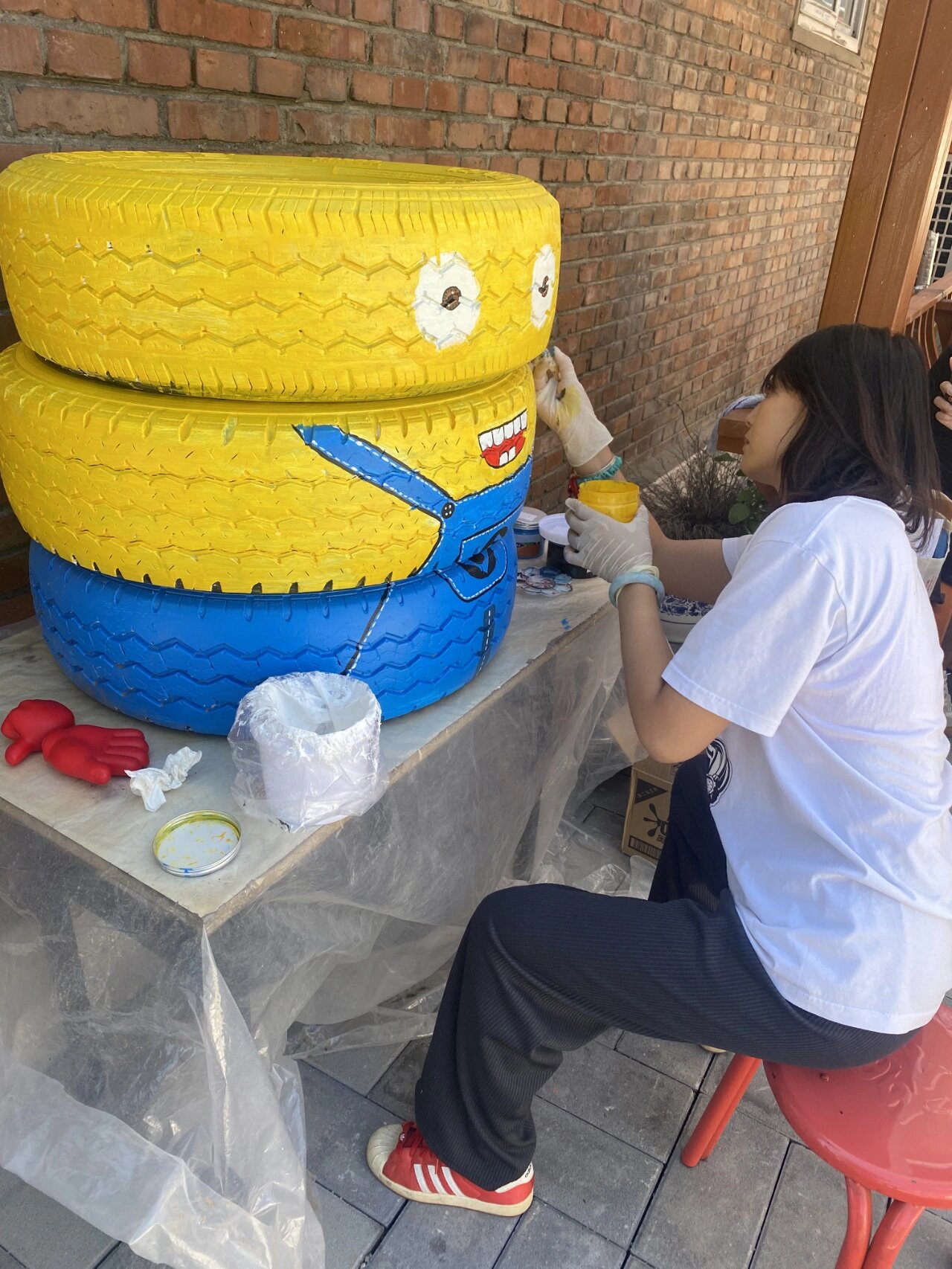 轮胎改成小黄人简直太好玩儿了