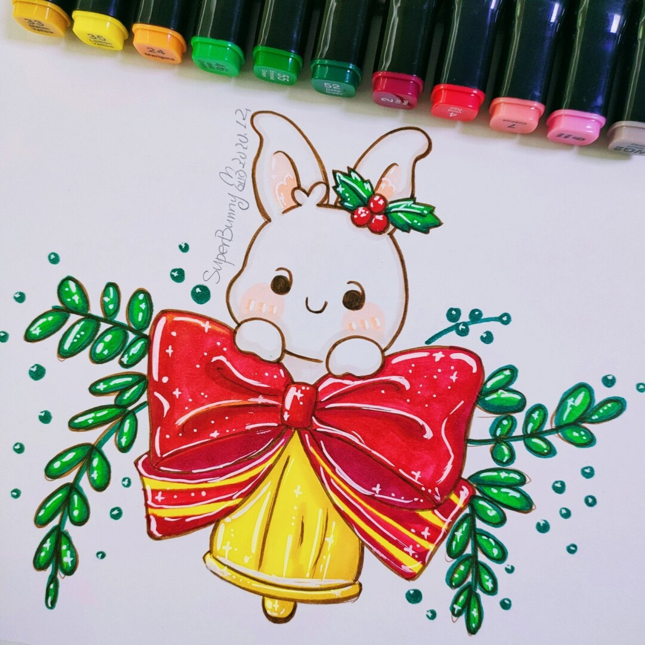 111可爱兔兔马克笔90圣诞节兔兔 90909090 949494