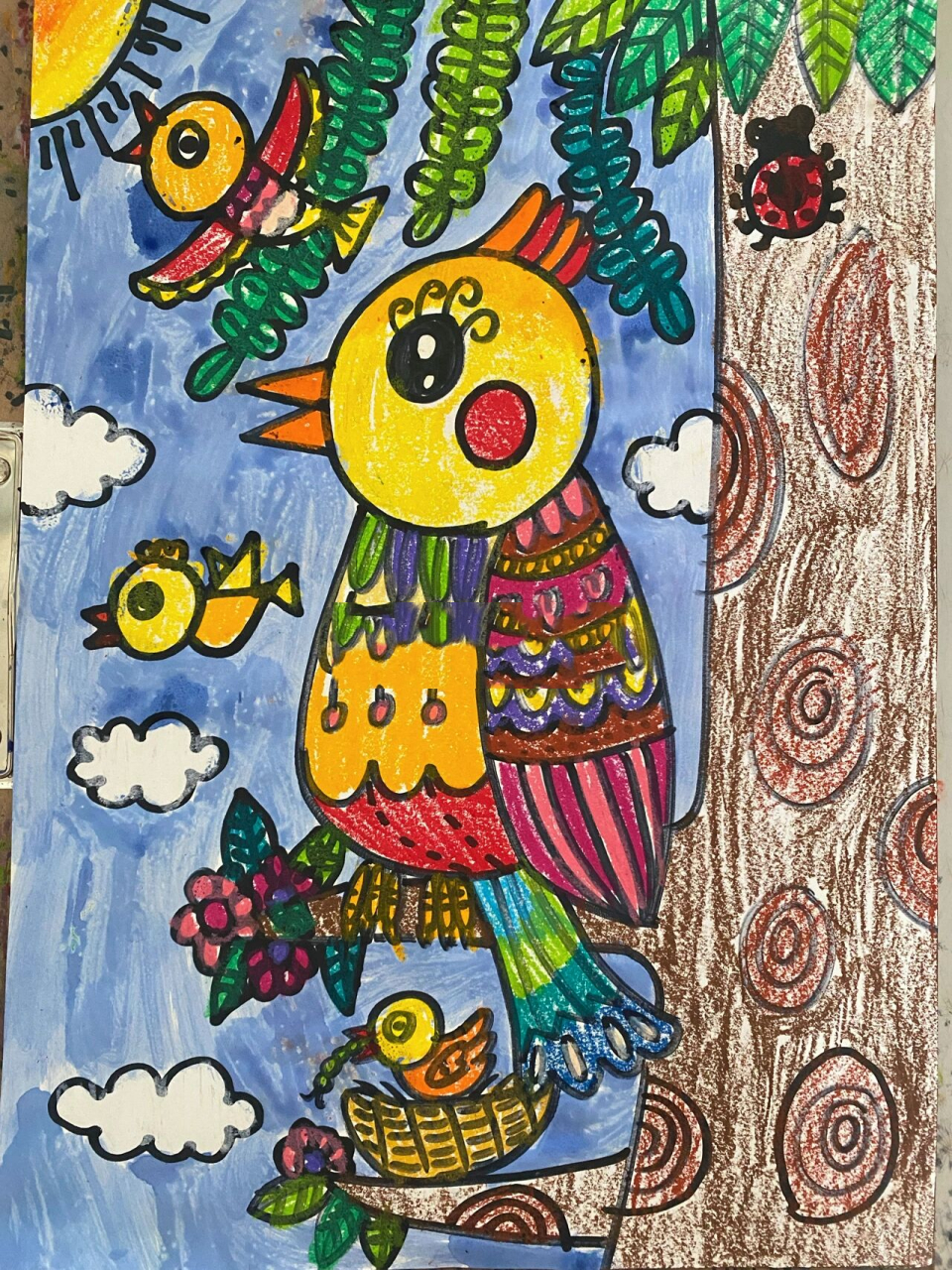 鸟 儿童画 简笔画 幼儿创意美术 绘画 范画