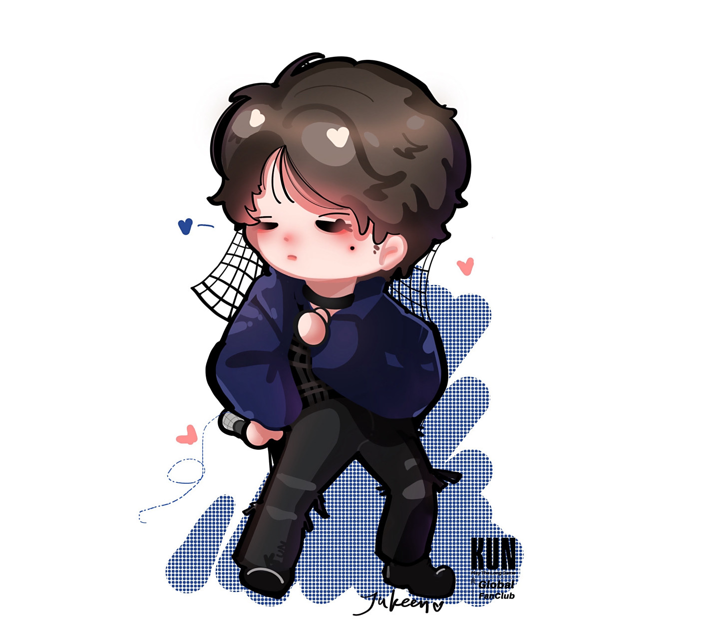 蔡徐坤新歌倒计时3天# cxk  蓝玫瑰9999 蔡徐坤   手绘┊jukeen