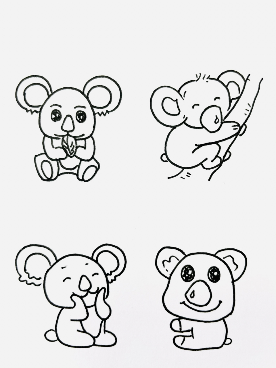 【简笔画】考拉94 分享一组动物简笔画—考拉 还喜欢什么 大家留言