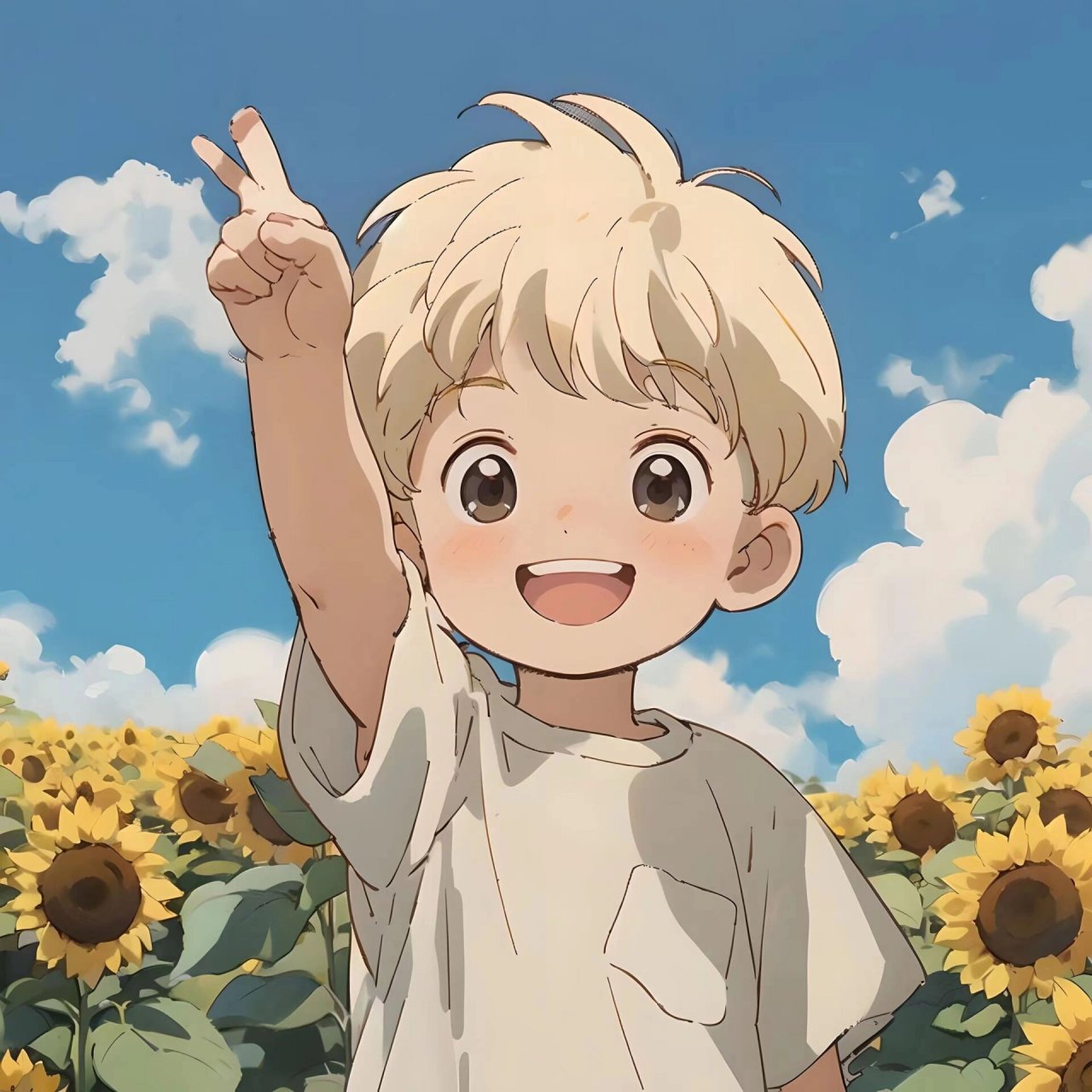 积极向上的向日葵可爱情头