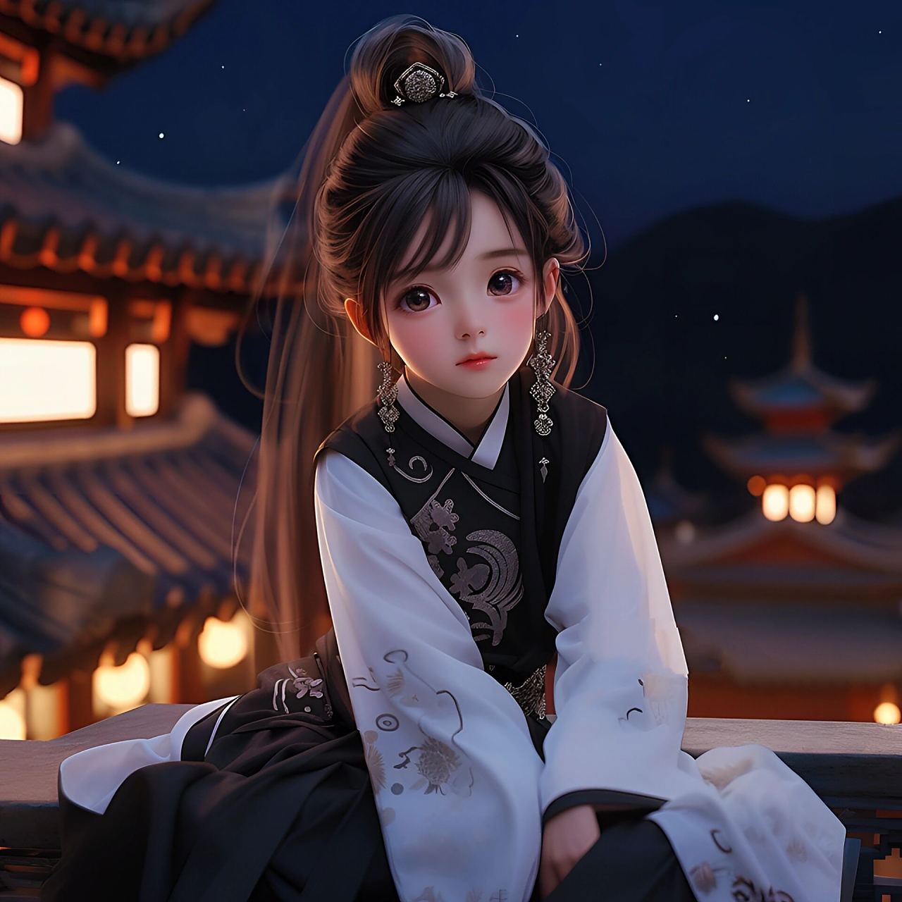 可爱的古装小美女