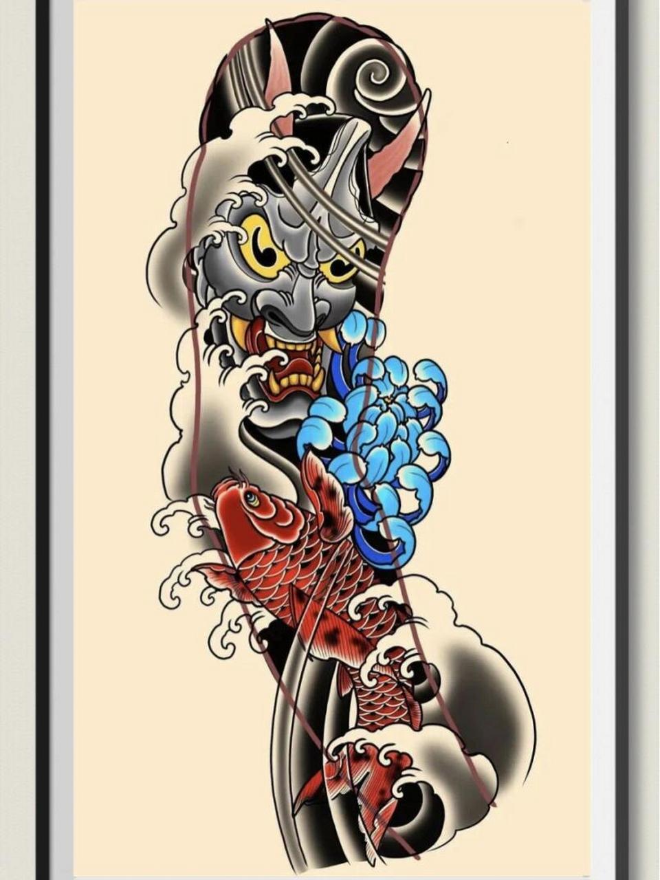 老传统花臂手稿～