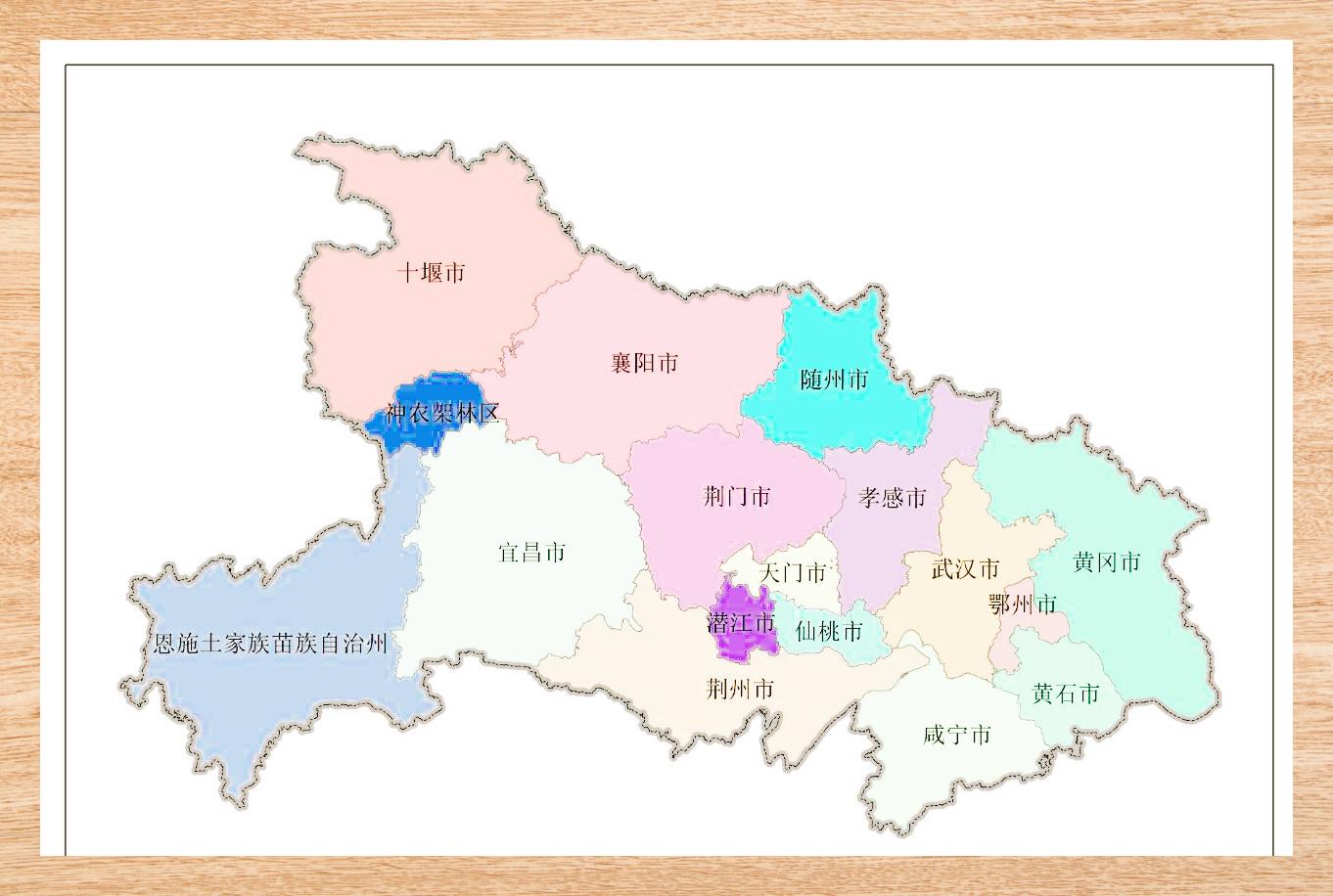 湖北行政区域分布图 湖北行政区划全攻略!