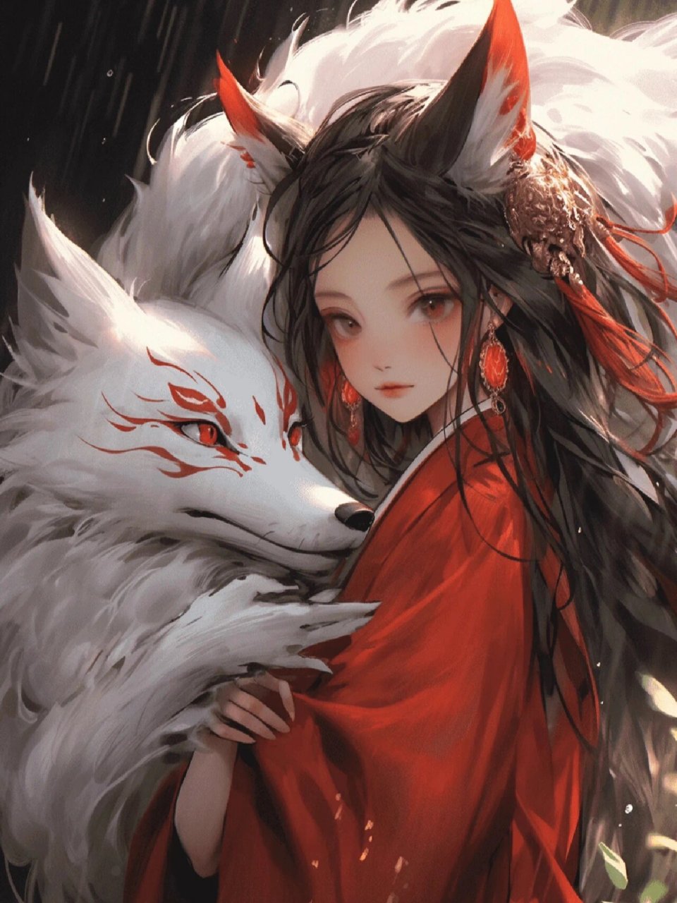 【神话系列】狐族少女,九尾红狐  《山海经》记载了青丘与九尾狐