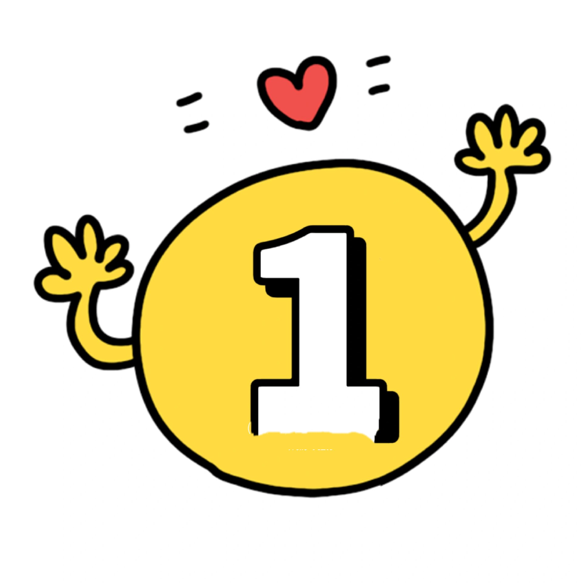 卡通数字序号1-3