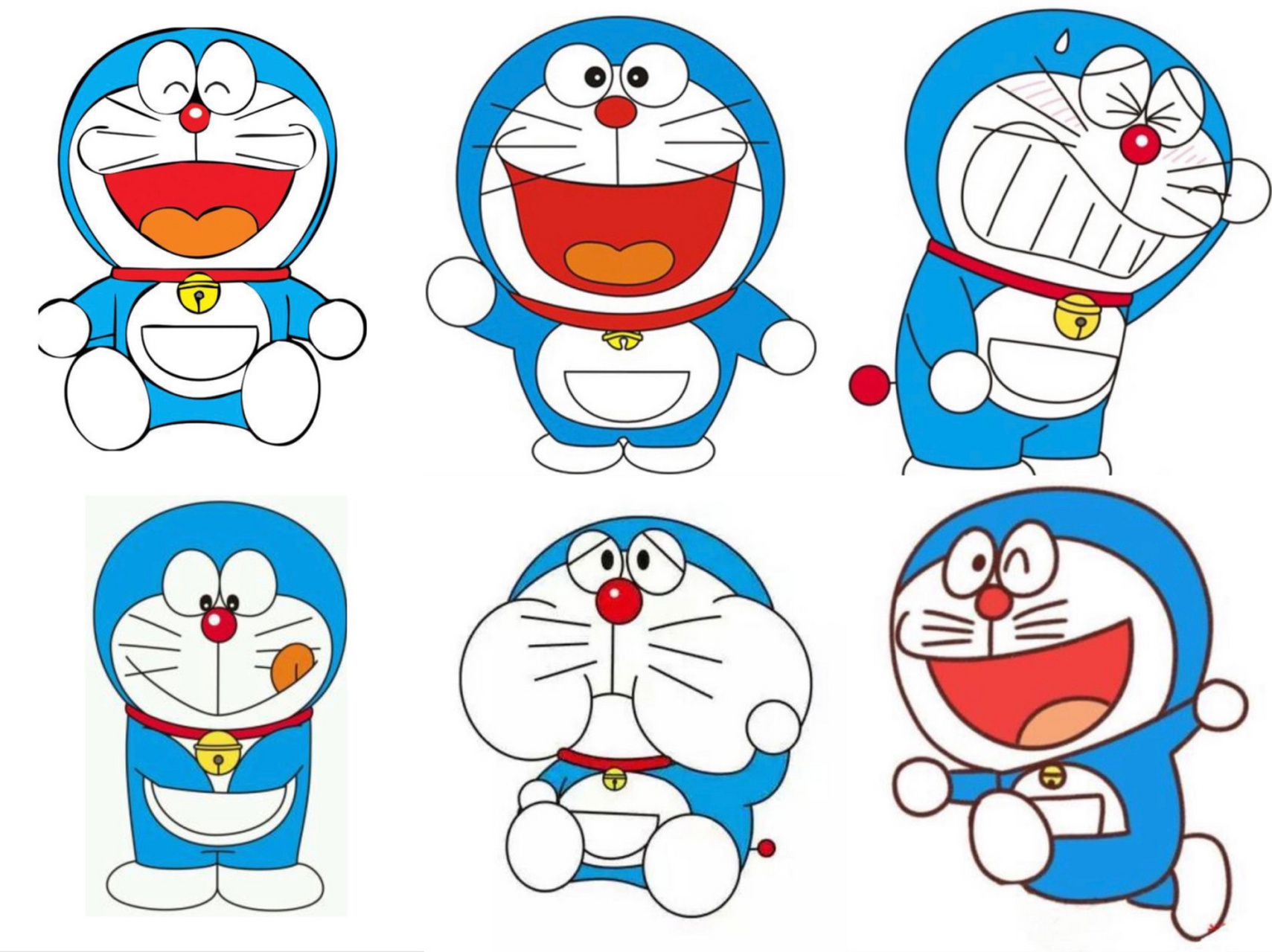 儿童创意画/哆啦a梦/简笔画 哆啦a能动作素材大全 #儿童创意美术