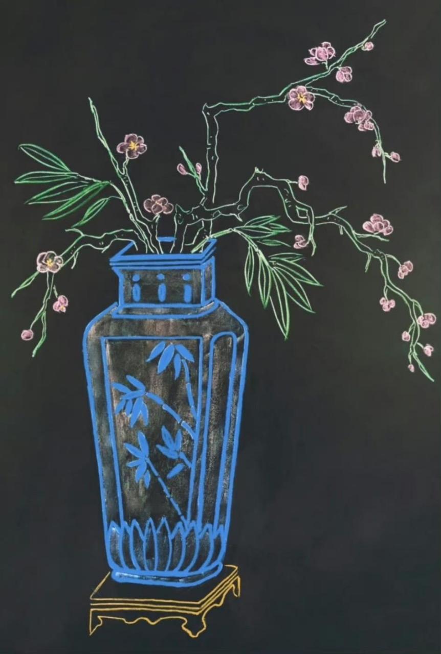 粉笔画也这么好看呢.