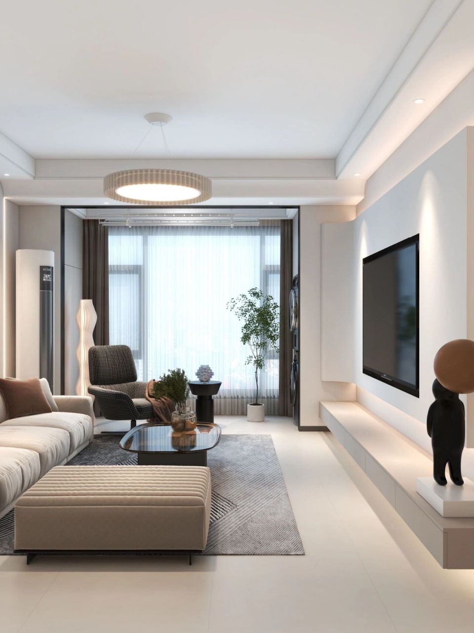 现代风格暖色系客厅设计图 发一个现代风格的客厅图,其实硬要说它是一