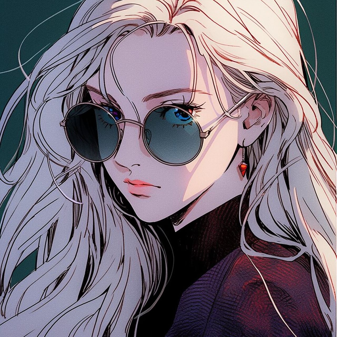 旧漫头像丨戴眼镜的御姐丨第三集 #动漫女生头像#0202#头像分享