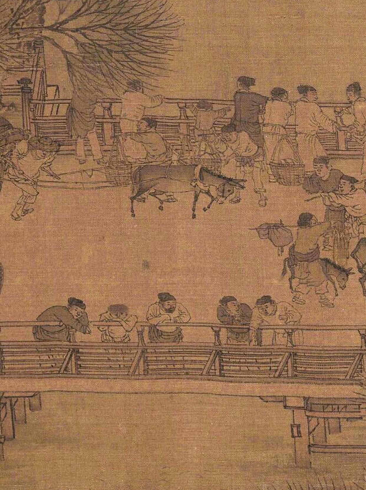 中国十大传世名画之《清明上河图》局部放大