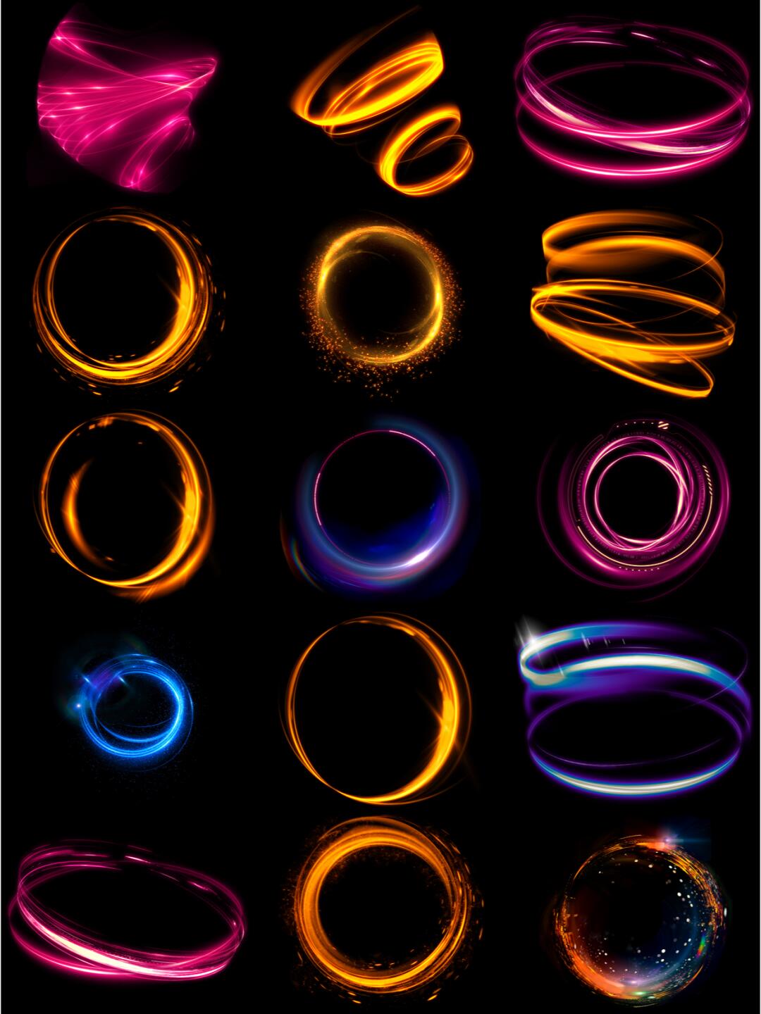 酷炫科技炫光光晕光圈光效特效免抠素材