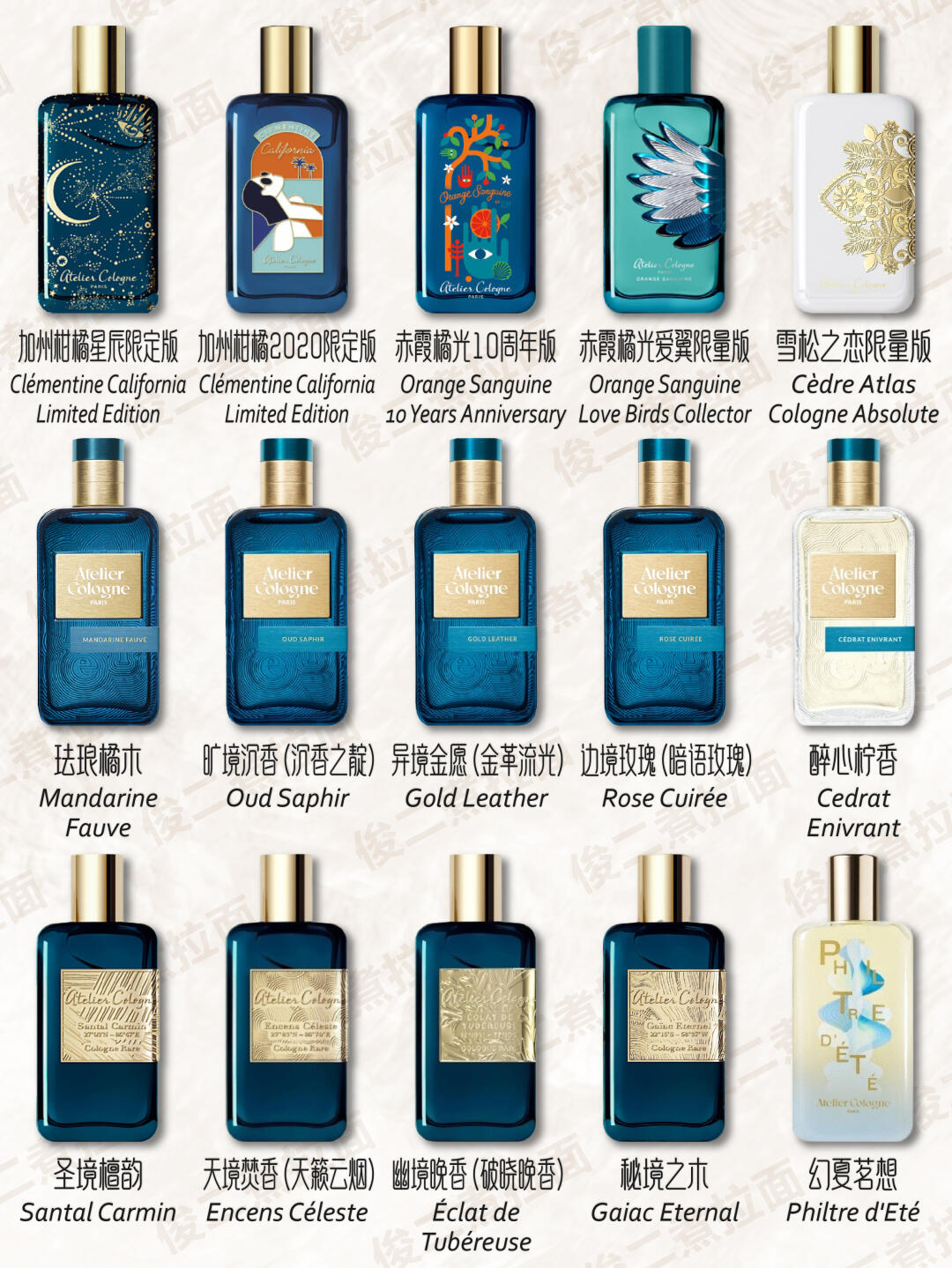 atelier cologne 欧珑香水大合集