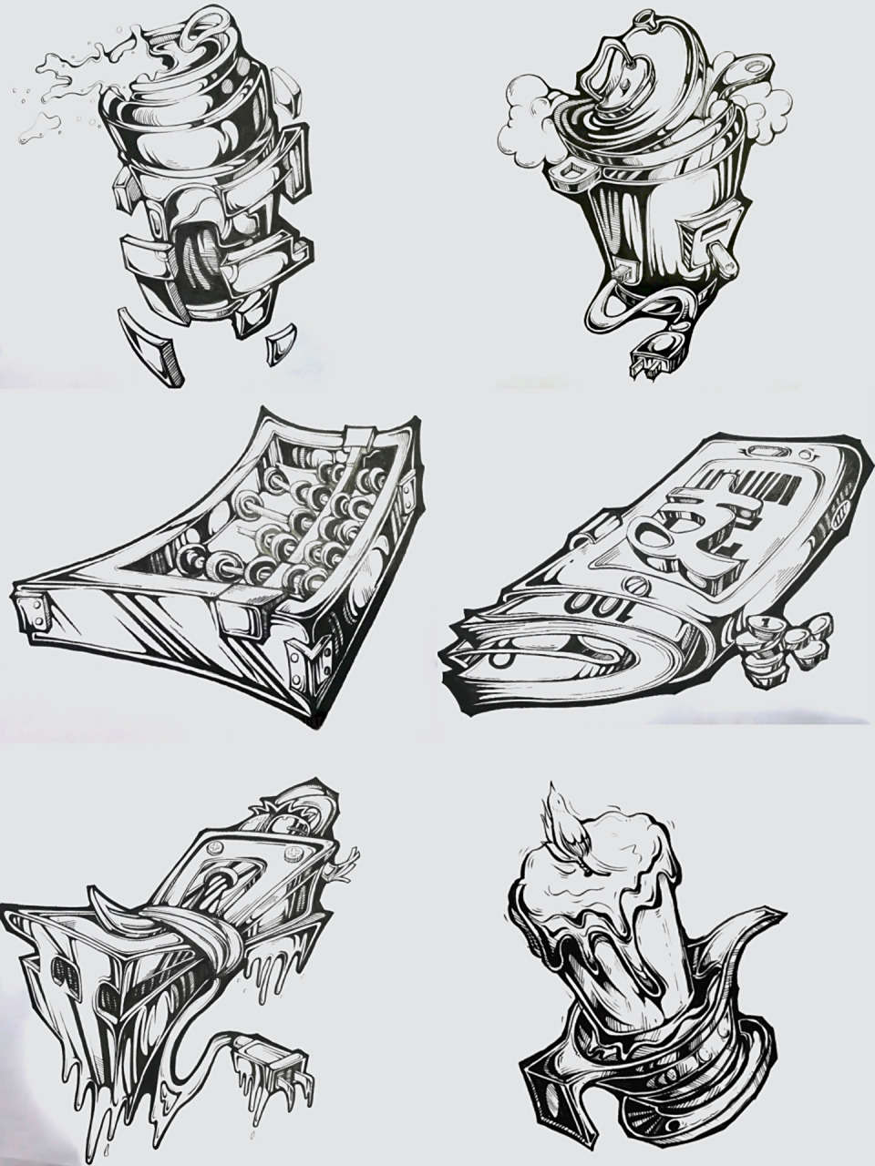 黑白装饰画·单体素材分享·设计基础 单体表现是黑白装饰画的基础