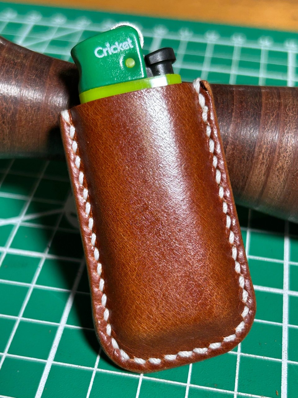 cricket草蜢打火机皮套意大利植鞣革纯手工 cricket草蜢打火机皮套