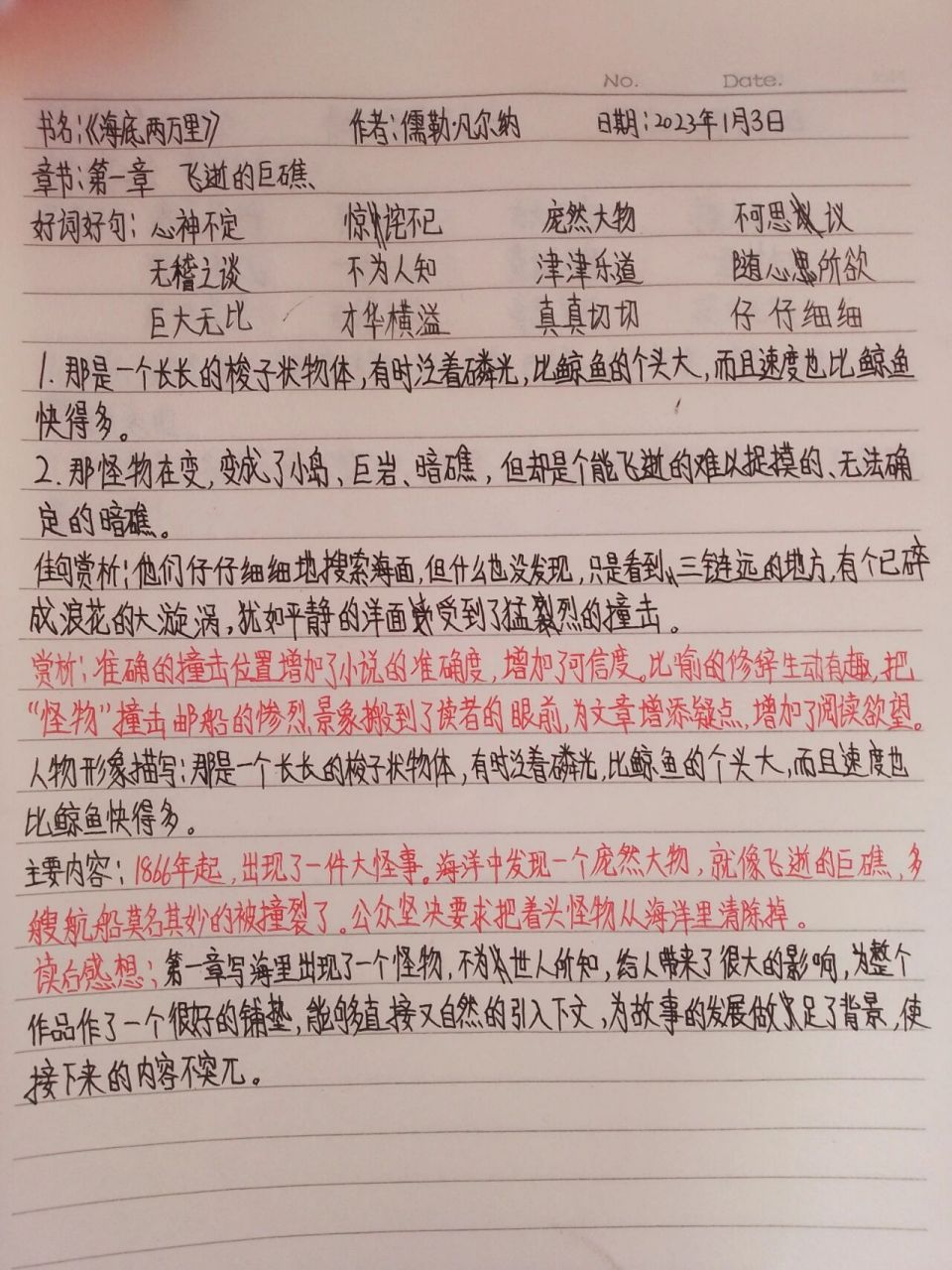 《海底两万里》第一章读书笔记