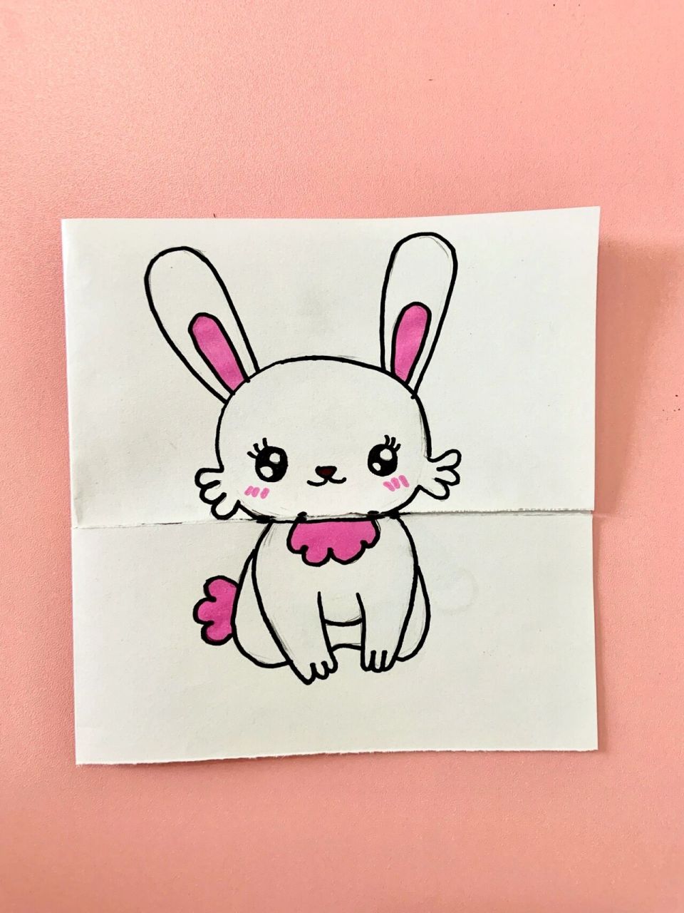 神奇的小画册 可爱简笔画 儿童画创意画 手工 兔子 哆啦a梦变身