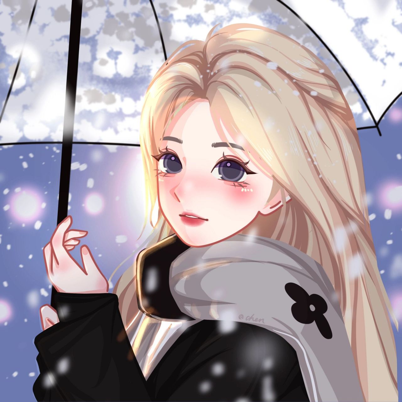 卡通头像/下雪了 哪个配色比较好些呀 好喜欢下大雪的感觉,看见雪就