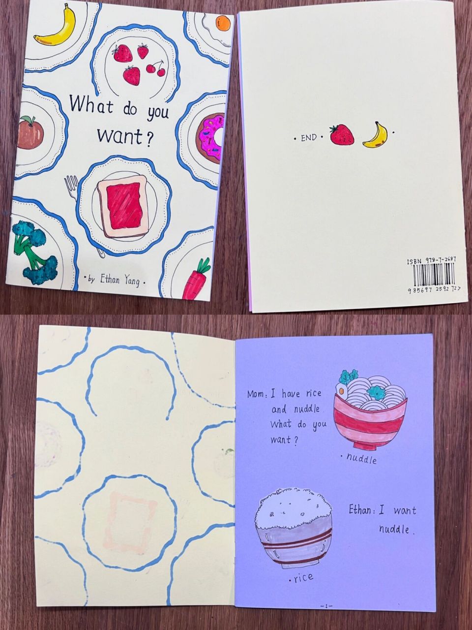 a4卡纸自制小学生英语绘本-食物篇 a4卡纸自制绘本(一年级英语课本