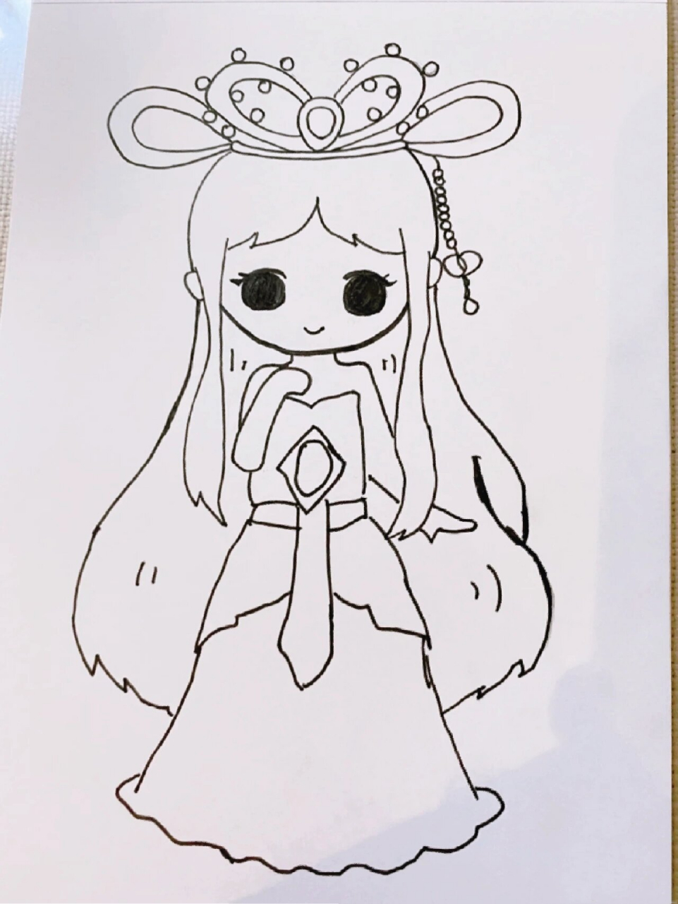 叶罗丽简单简笔画.