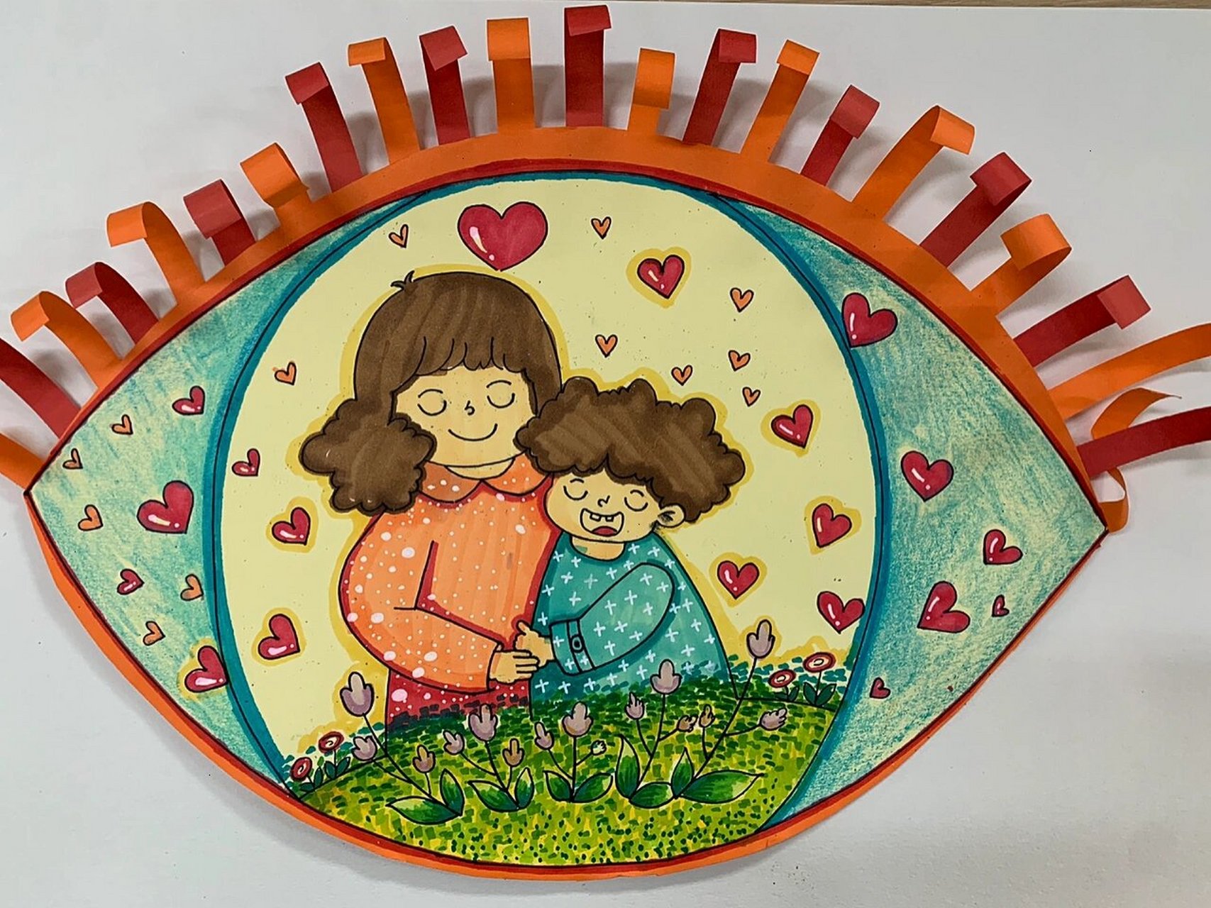 湘版 一年级上册美术 大眼睛 教师范画