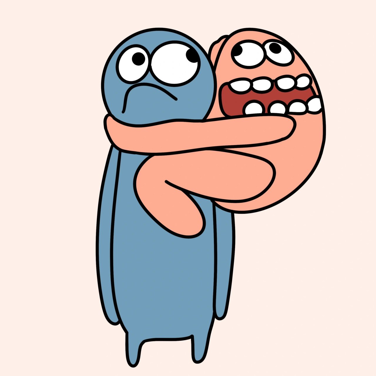 搞笑奇葩情侣头像 | 卡通头像 "粘人精,快下来" "就不!就不!" "哼!