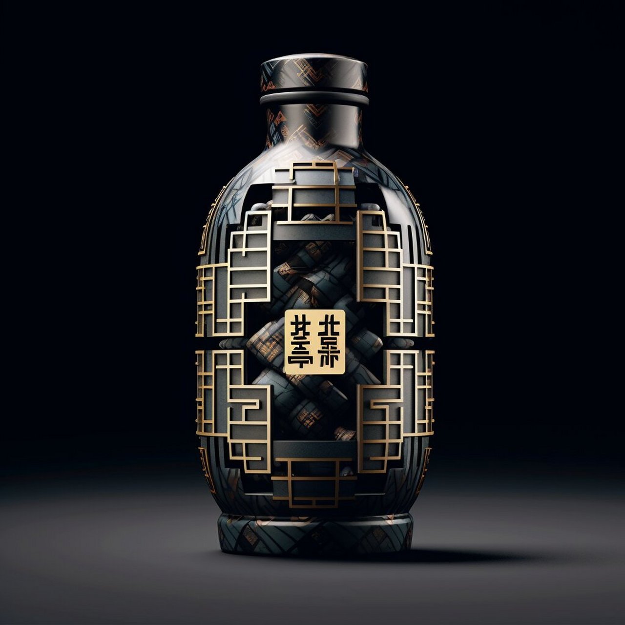 创意独特的白酒酒瓶外观造型设计 原创设计,图片授权请私信