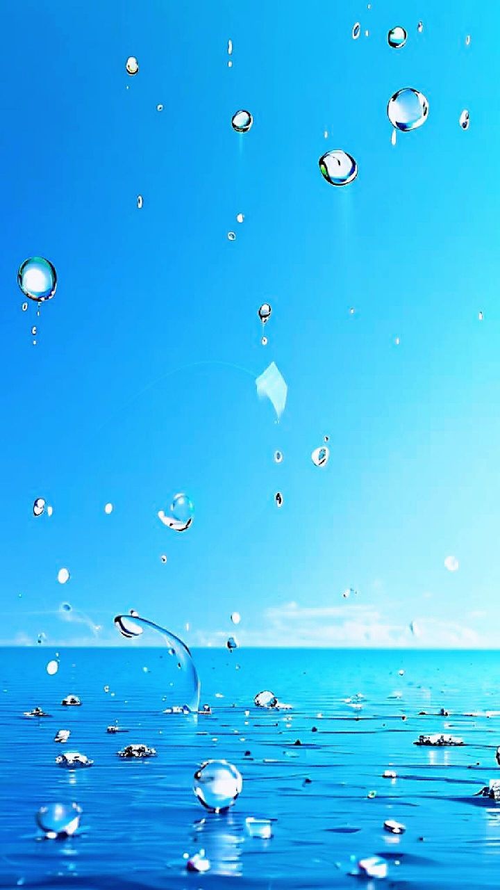 清晰亮丽清爽安神静心水滴夏日清凉壁纸美图