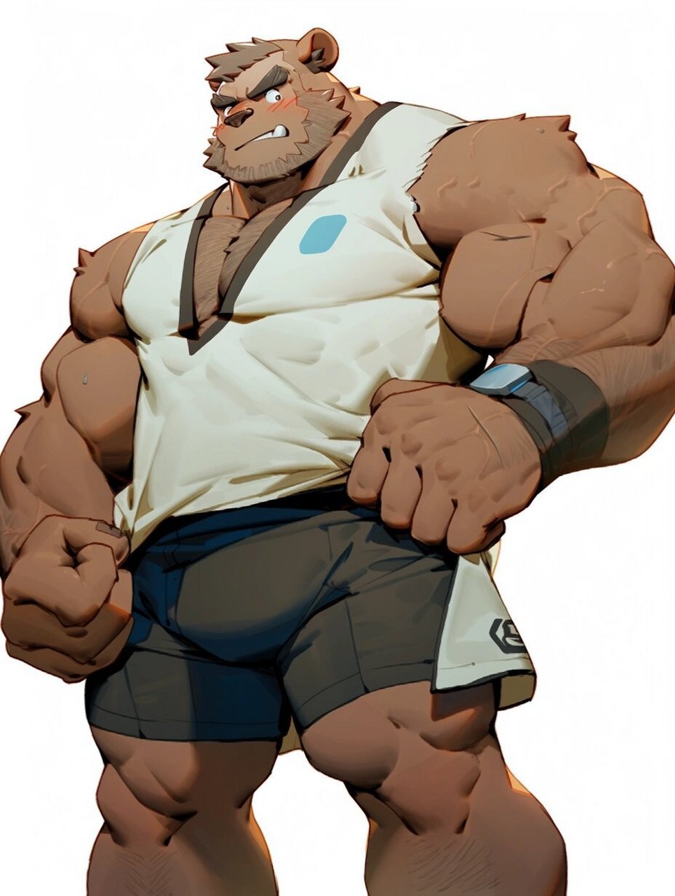 furry14|肉壮熊熊9394 透过背心就能看到那健壮的胸肌9897