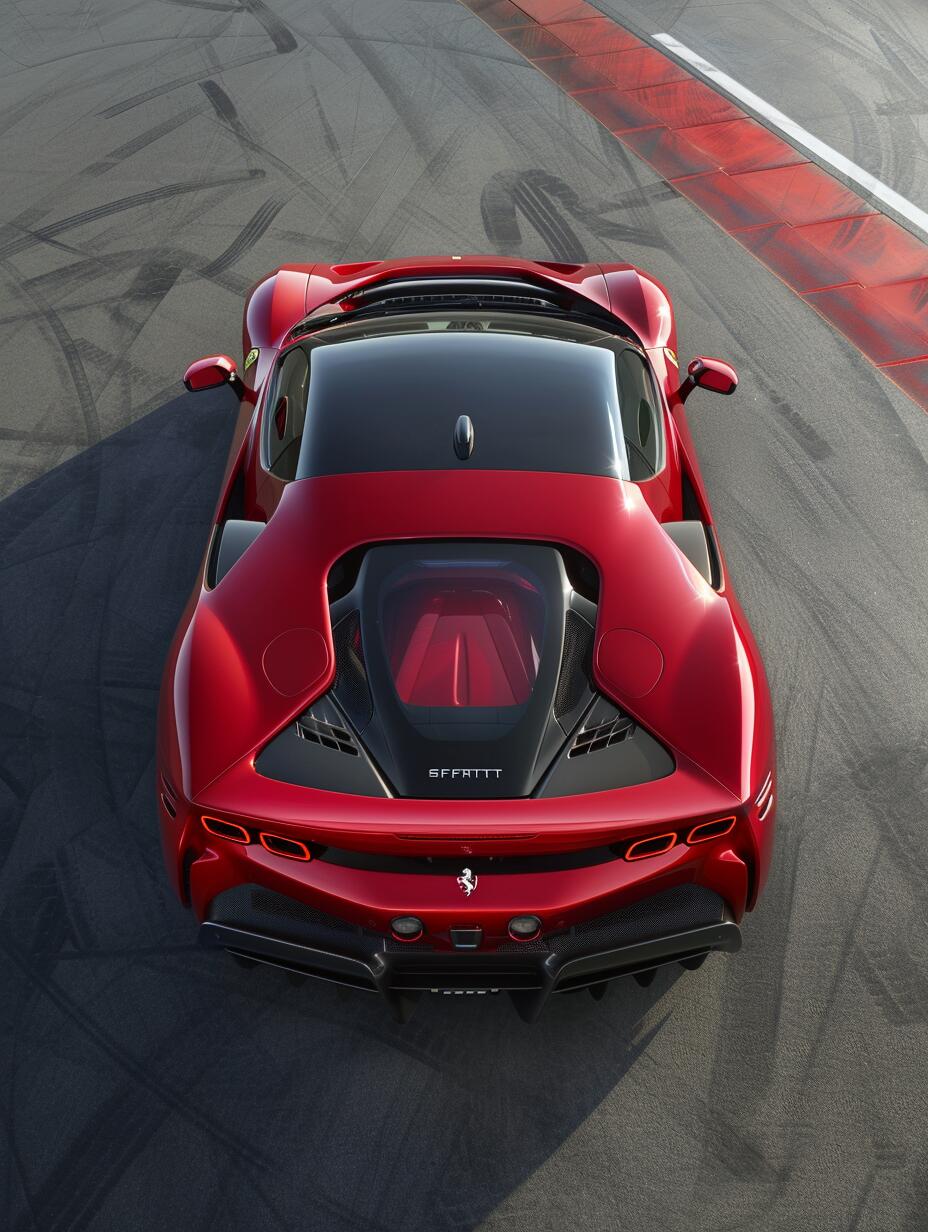 法拉利首款插电混动超跑sf90 stradale sf90 stradale搭载了由一台