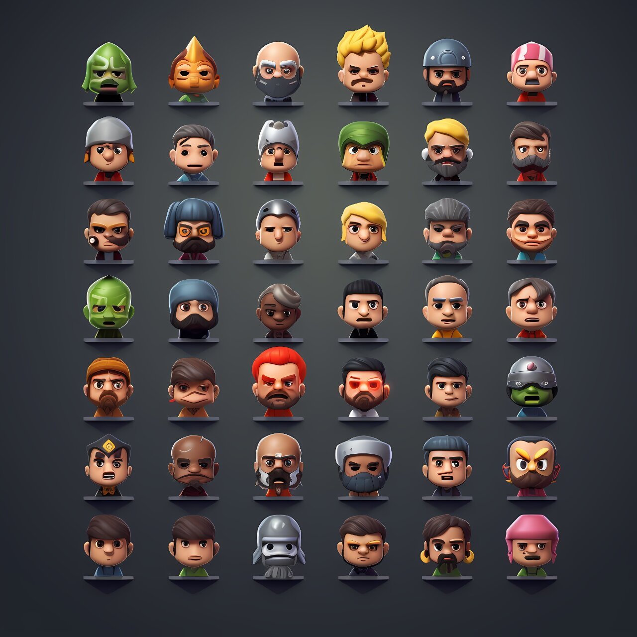 ai游戏: 2d游戏人物-人物设定 一组2d游戏人物设定,咒语分享:unique