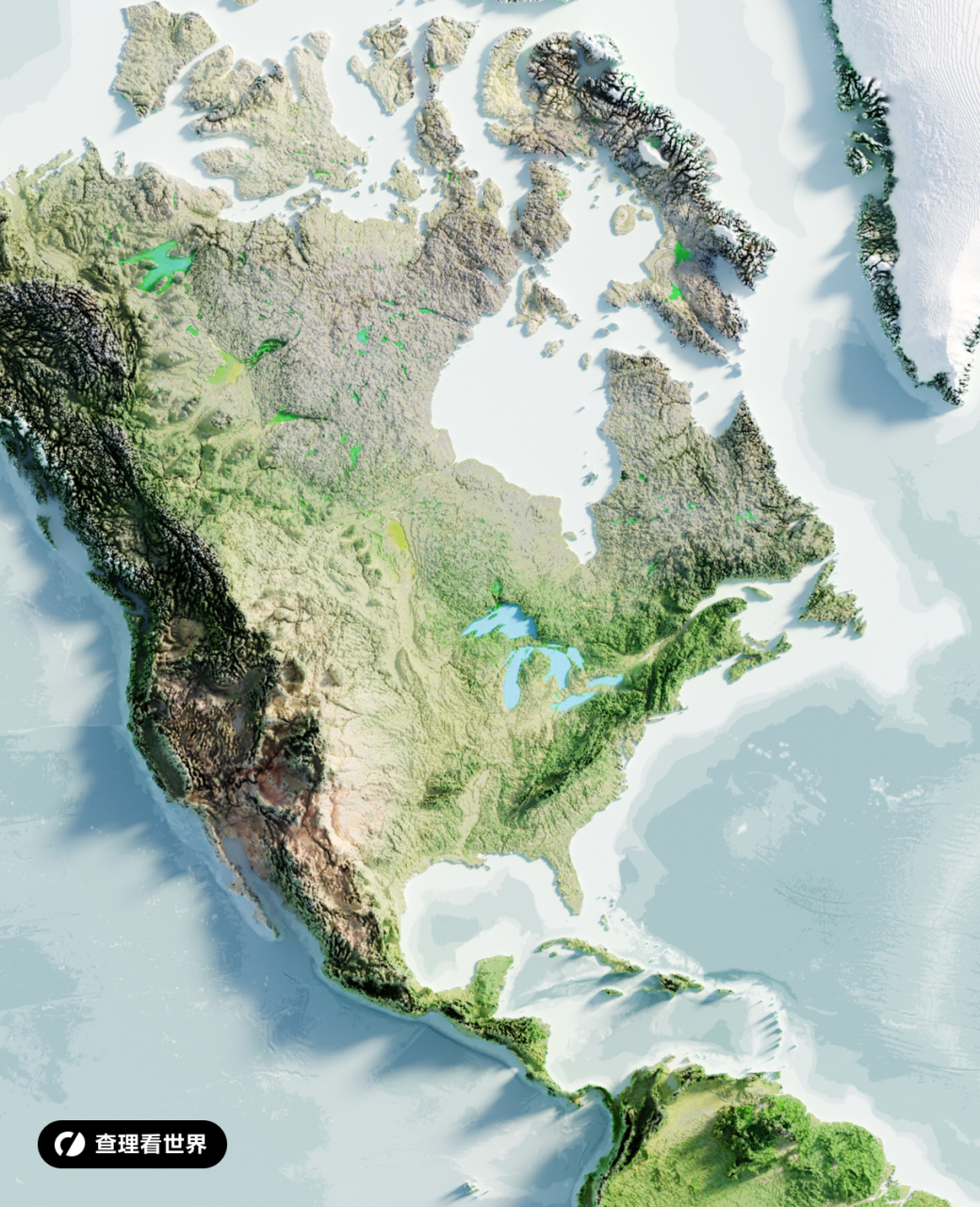 世界3d渲染地形图5k高清壁纸