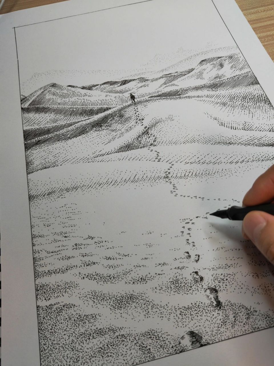 沙漠怎么画一幅图画图片