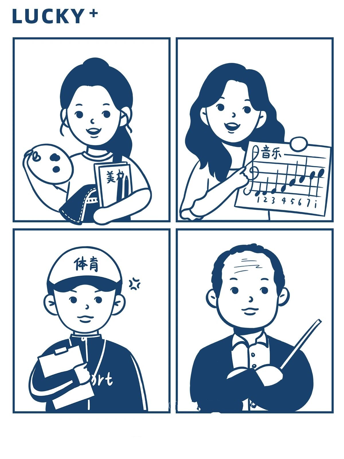 各科老师来认领啦?卡通简笔画头像分享