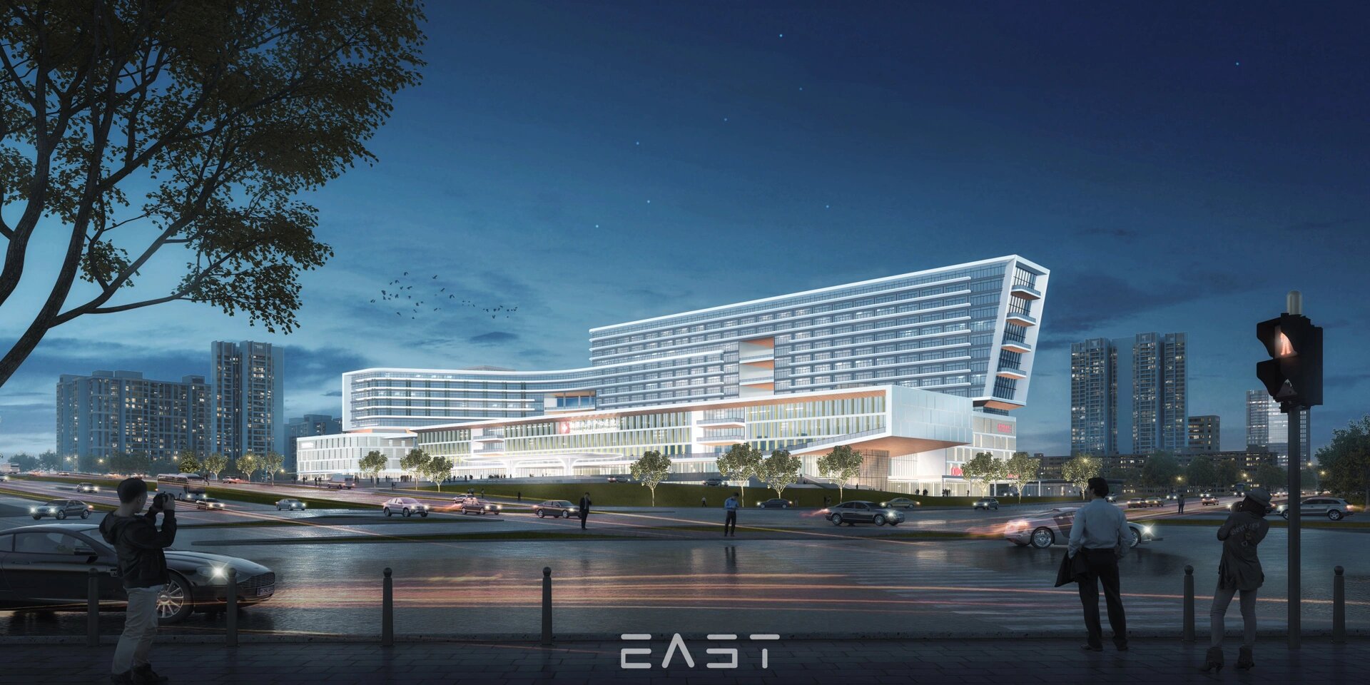 建筑效果图|医院|湖南省湘潭九华中心医院