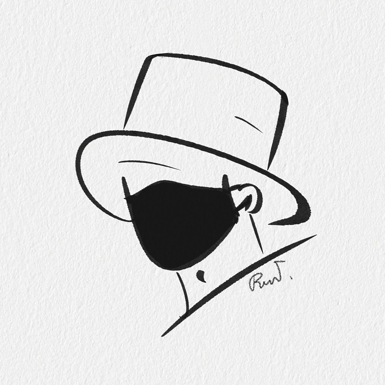 极简高级感男生头像插画 -no.