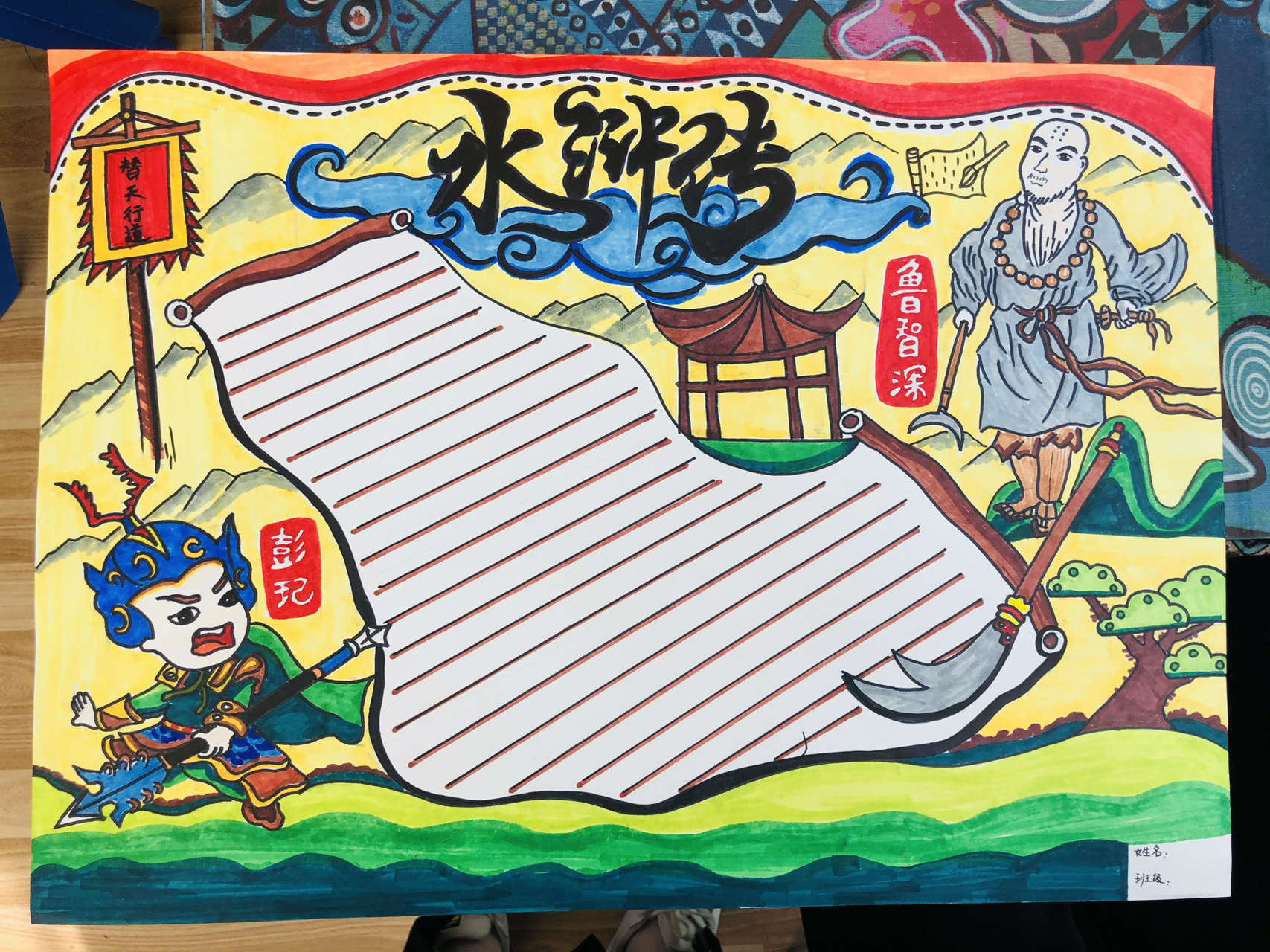 《水浒传》手抄报