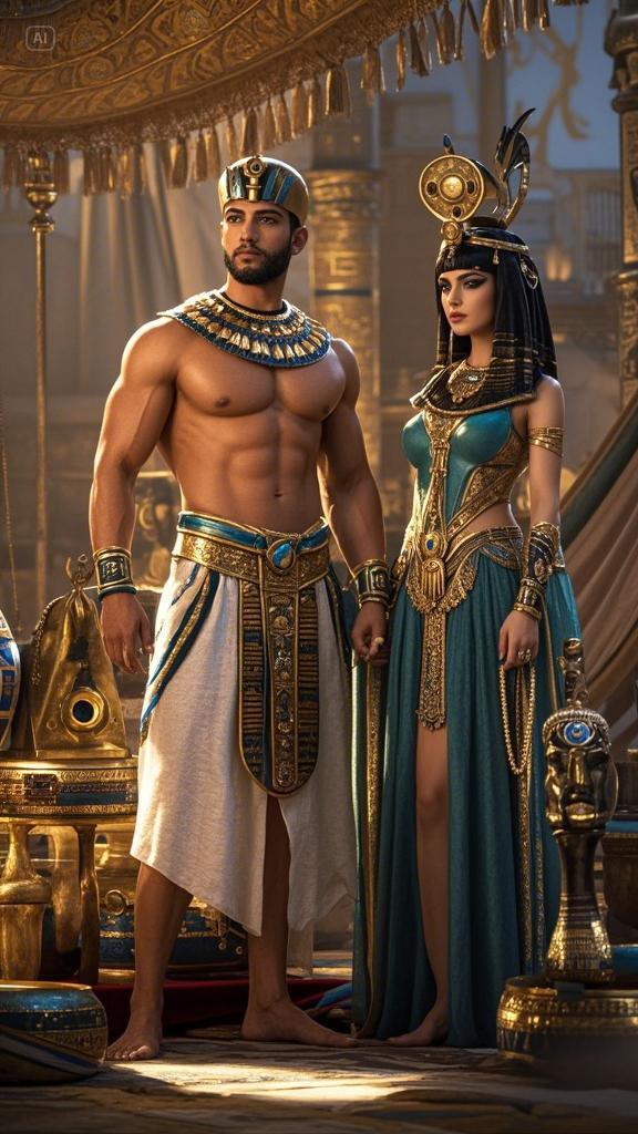 肌肉猛男帅哥壁纸集锦 古埃及法老王及王妃反差 美出高级感 完美身材