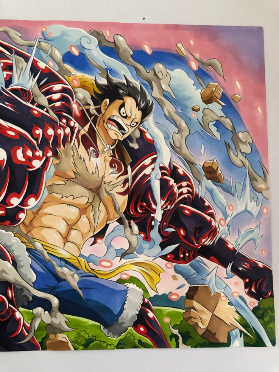 手绘,海贼王四档路飞 拖拖拉拉画了半年,终于完工了