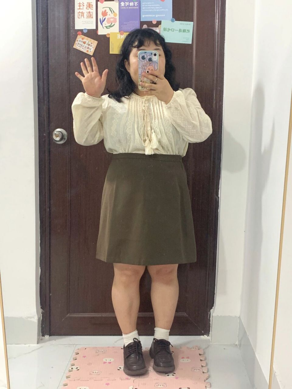 150cm 130斤 拜托6015谁说胖女生上班不精致92 西装半身裙77