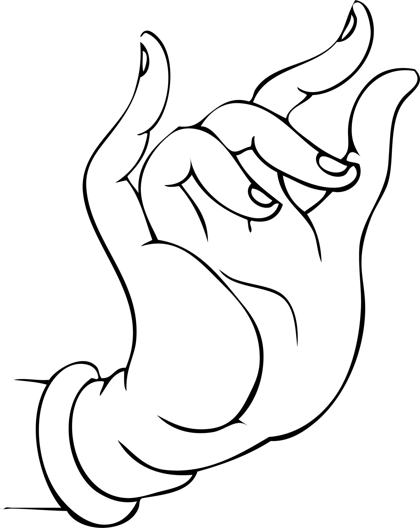 线描佛手·白描底稿素材·国画专业学生资料集