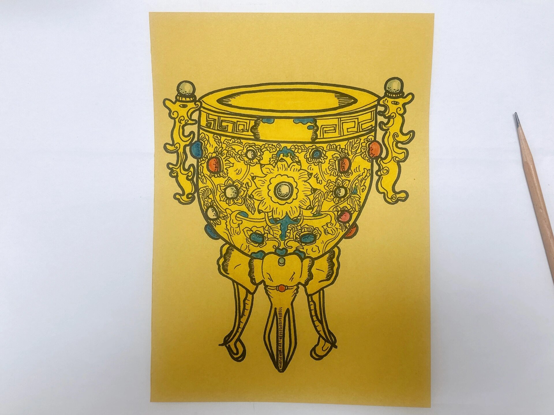 国风线描|金瓯永固杯