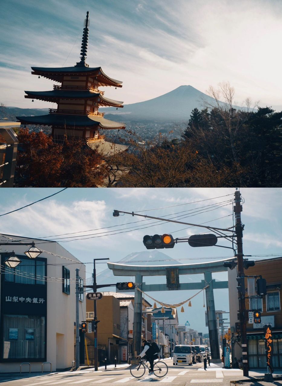 富士山下| 日本山梨县 11月末多云天气下的富士山,图片大多摄于富士